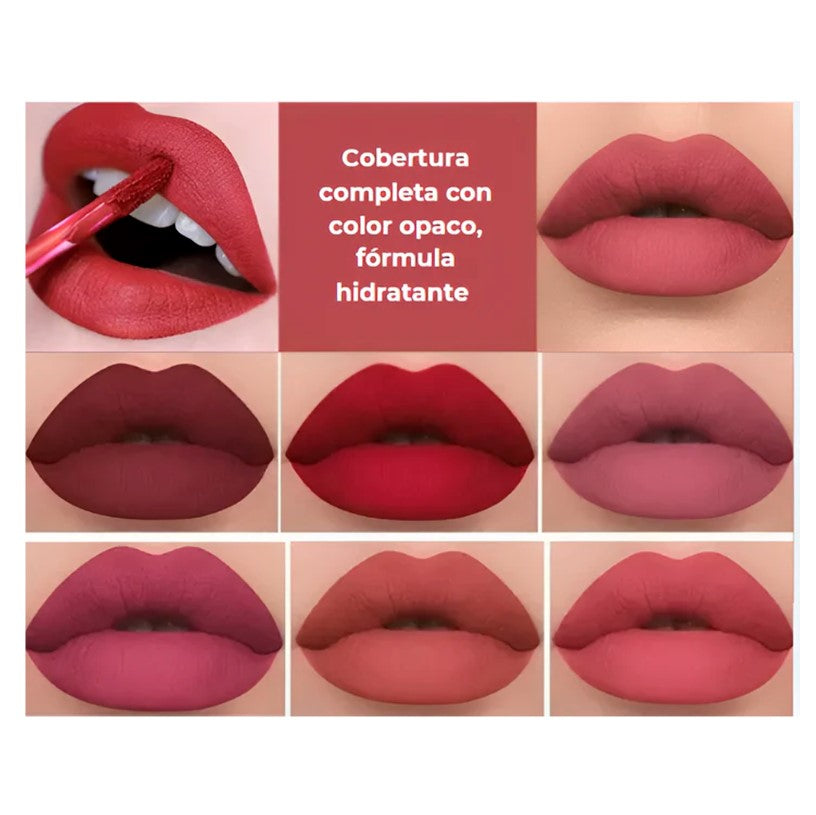 NUEVO SET DE LABIALES MATTE X6 ALNECE