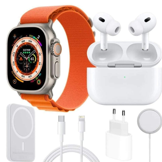 Combo Reloj Watch X8 Ultra + Audífonos In Ear + Power Bank