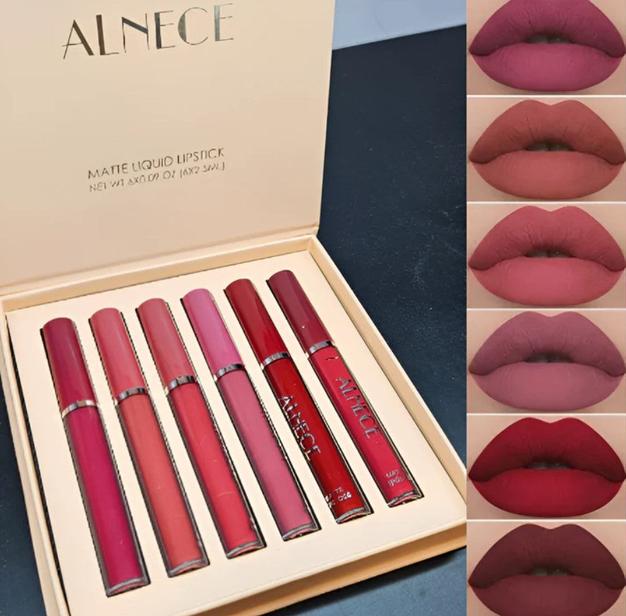 NUEVO SET DE LABIALES MATTE X6 ALNECE