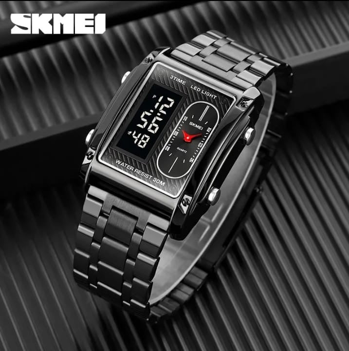 RELOJ SKMEI ACERO INOX NEGRO